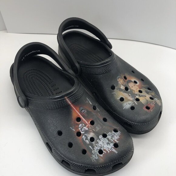 STAR WARS CROCS The Force Awakens Mens 7 Women’s 9 Slide clogs Rae - Picture 1 of 13